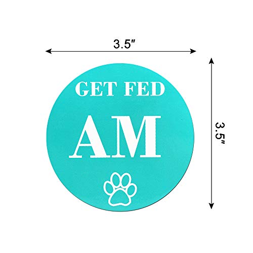 Dog Feed Reminder,Reversible Refrigerator Magnet Pet Fed Sign AM ...