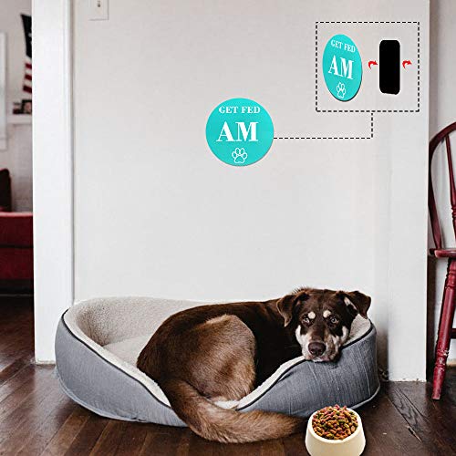 Dog Feed Reminder,Reversible Refrigerator Magnet Pet Fed Sign AM ...