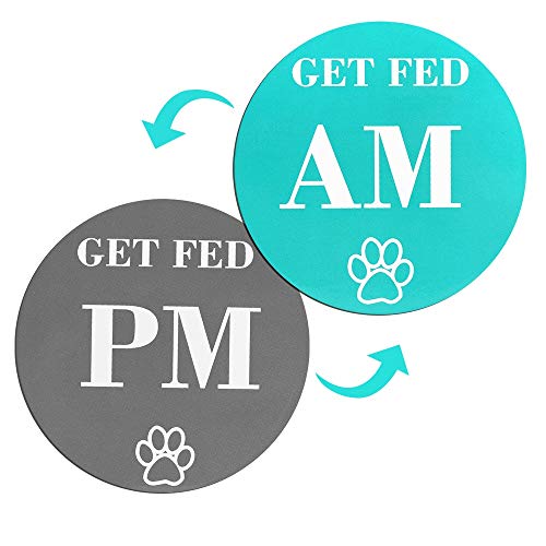 Dog Feed Reminder,Reversible Refrigerator Magnet Pet Fed Sign AM ...