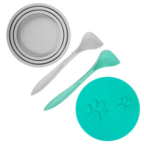 SLSON 2 Pack Pet Food Can Cover Universal Silicone Cat Dog Food C...
