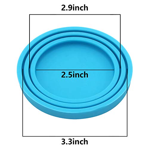 SLSON 4 Pack Pet Food Can Cover Set,Universal Silicone Cat Dog Fo...