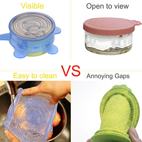 SLSON 6 Pack Pet Food Can Cover Stretchable 1 Fit 3 Universal Siz...