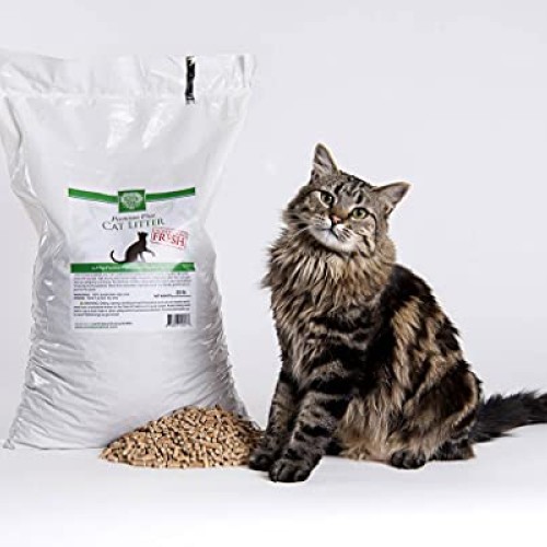 Small Pet Select Premium Pine Pelleted Cat Litter 25lb, Brown Pi...