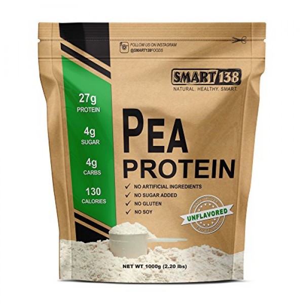 100% Pure Pea Protein, Ultra Smooth Powder, Vegan, Gluten-Free, S...