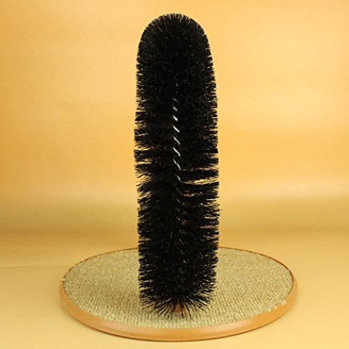 SmartRICH Arch Pet Cat Self Groomer with Round Fleece Base, Cat T...