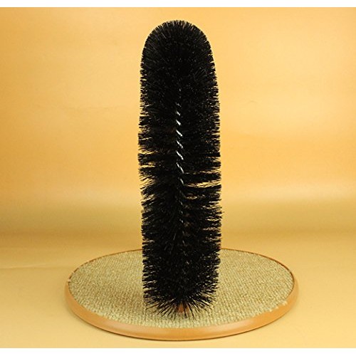 SmartRICH Arch Pet Cat Self Groomer with Round Fleece Base, Cat T...