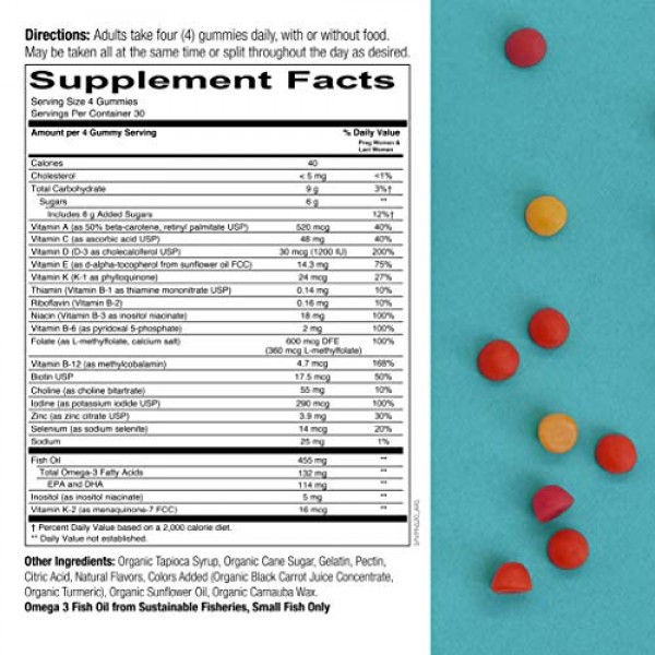SmartyPants Prenatal Formula Daily Gummy Multivitamin: Vitamin C,...