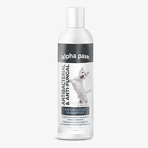 Antibacterial & Antifungal Shampoo For Dogs & Cats – Contains Ket...
