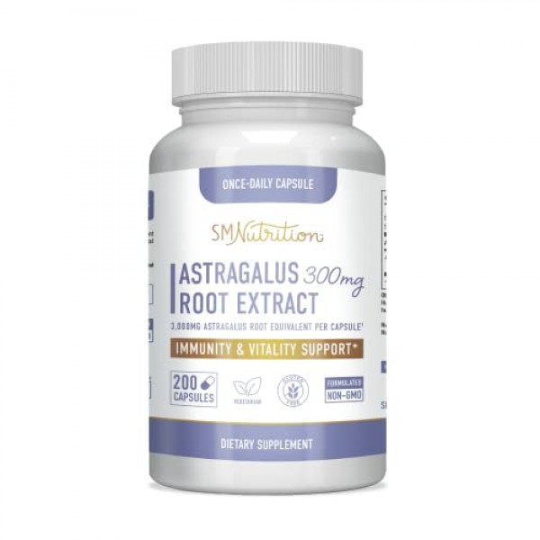 Astragalus Extract 300 mg 200 Astragalus Capsules 10:1 Astragal...