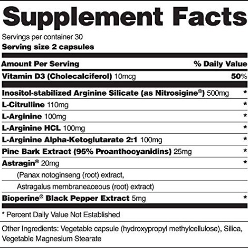 Snap L Arginine Capsules - Blood Circulation Supplements with Nit...