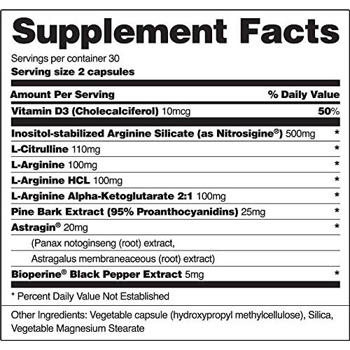 Snap L Arginine Capsules - Blood Circulation Supplements with Nit...