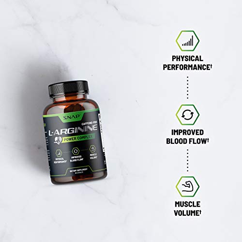 Snap L Arginine Capsules - Blood Circulation Supplements with Nit...