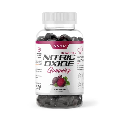 Snap Supplements Sugar Free Nitric Oxide Beet Root Gummies - Hear...