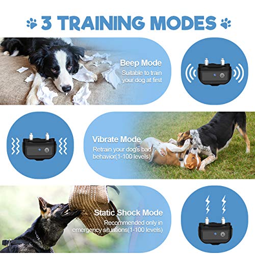 Shock Collars for Dogs with Remote,Rechargeable Dog Training Coll...