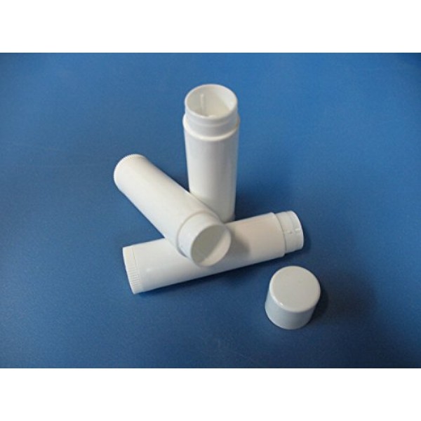 100 White Empty Lip Balm Tubes Containers
