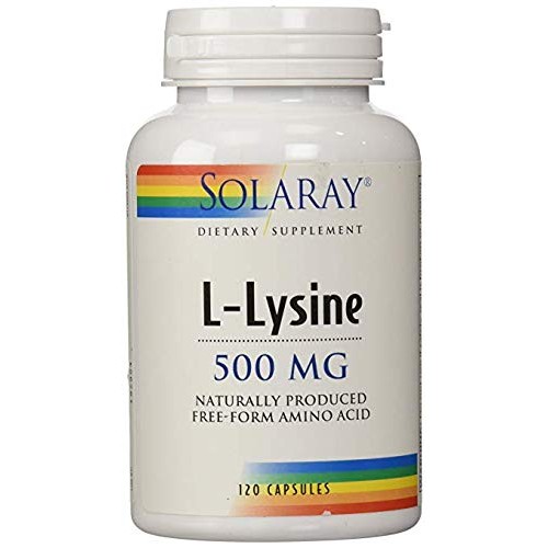 Free-Form L-Lysine 500mg Solaray 120 VegCaps