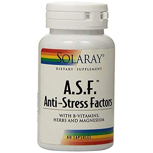 Solaray A.S.F. Anti-Stress Factors Supplement, 60 Count 2 Pack