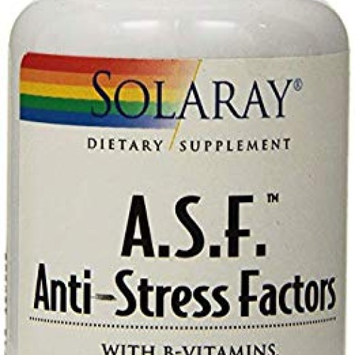 Solaray A.S.F. Anti-Stress Factors Supplement, 60 Count 2 Pack