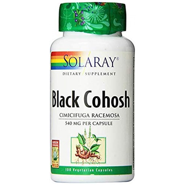 Solaray Black Cohosh Capsules, 540 mg, 100 Count 2 Pack