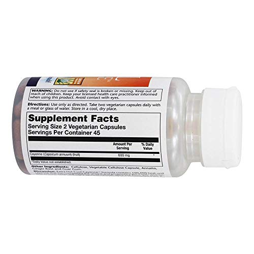 Solaray - Cool Cayenne Extra Hot - 90 Capsules