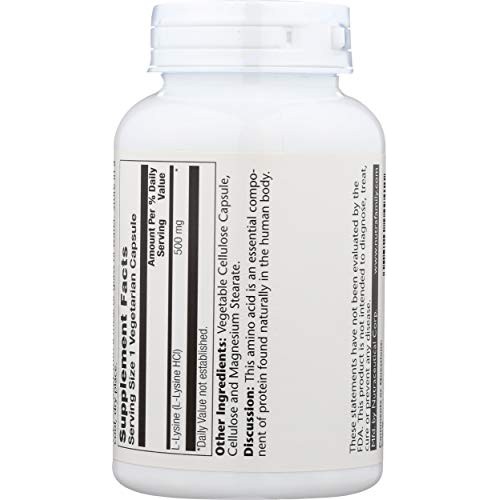 Solaray, L Lysine Free Form, 120 Capsules