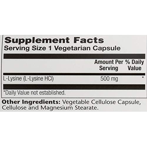 Solaray, L Lysine Free Form, 120 Capsules