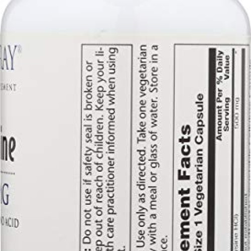 Solaray, L Lysine Free Form, 120 Capsules