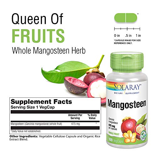 Solaray Mangosteen Fruit 475mg | Whole Herb | Antioxidant & Immun...