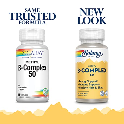 SOLARAY Methyl B-Complex 50mg | Methylated Forms of Folate & B-12...