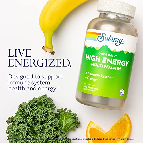 SOLARAY Once Daily High Energy Multivitamin, Immune System and En...