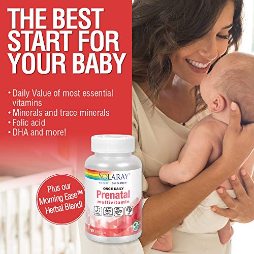 Solaray Once Daily Prenatal Multivitamin with Iron & DHA | Mornin...