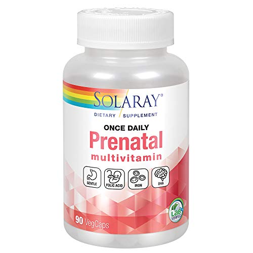 Solaray Once Daily Prenatal Multivitamin with Iron & DHA | Mornin...