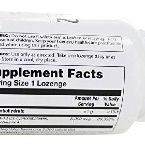 Solaray Vitamin B-12 5000mcg Lozenges | Natural Cherry Flavor | H...