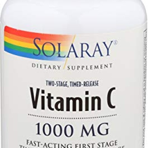 Solaray Vitamin C w/Rose Hips & Acerola | 1000mg | Two-Stage Time...