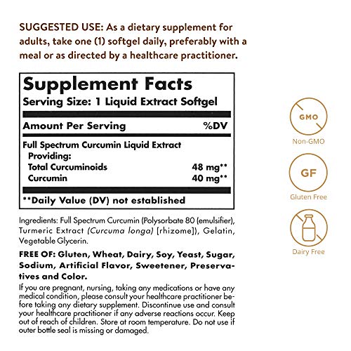 Solgar - 2 Pack - Full Spectrum Curcumin 185x Better Bio-Availabi...