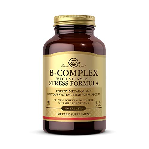 Solgar B-Complex with Vitamin C Stress Formula, 250 Tablets - Ene...