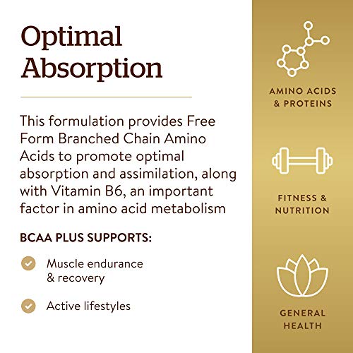 Solgar BCAA Plus, 100 Vegetable Capsules - Muscle & Exercise Supp...