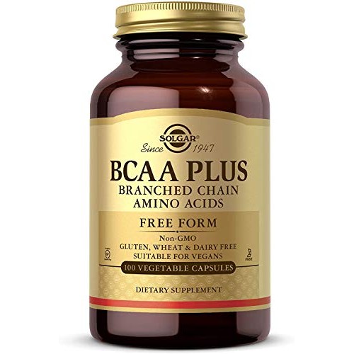 Solgar BCAA Plus, 100 Vegetable Capsules - Muscle & Exercise Supp...