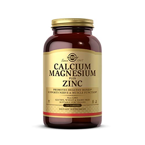 Solgar Calcium Magnesium Plus Zinc, 250 Tablets - Promotes Health...