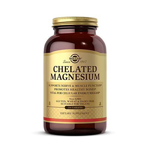 Solgar Chelated Magnesium, 250 Tablets - Supports Nerve & Muscle ...