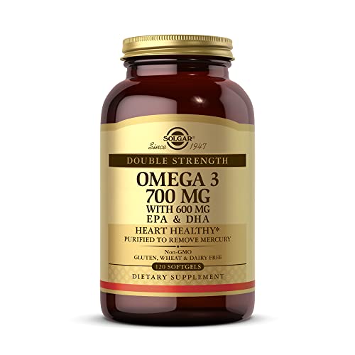 Solgar Double Strength Omega-3 700 mg, 120 Softgels - Fish Oil Su...