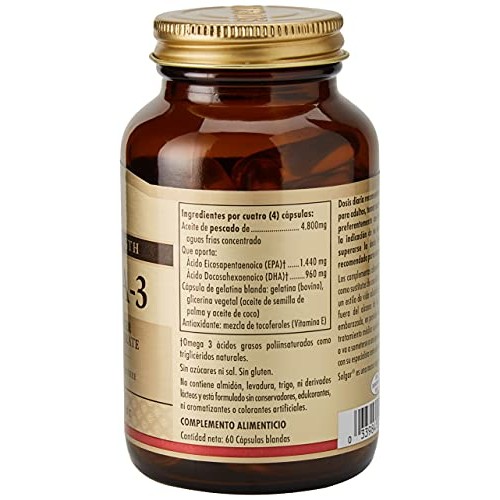 Solgar Double Strength Omega-3 700 mg, 60 Softgels - Fish Oil Sup...