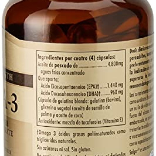 Solgar Double Strength Omega-3 700 mg, 60 Softgels - Fish Oil Sup...