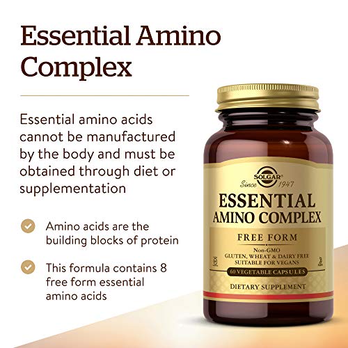 Solgar Essential Amino Complex, 60 Vegetable Capsules - Free Form...