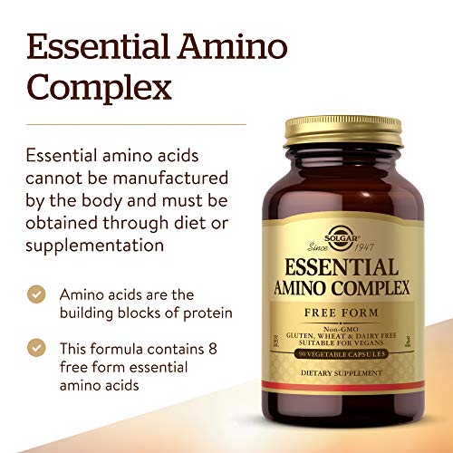 Solgar Essential Amino Complex, 90 Vegetable Capsules - Free Form...