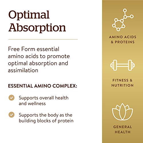 Solgar Essential Amino Complex, 90 Vegetable Capsules - Free Form...
