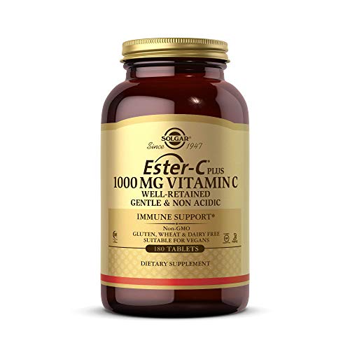 Solgar Ester-C Plus 1000 mg Vitamin C Ascorbate Complex, 180 Ta...