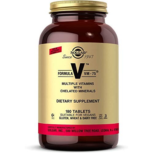 Solgar Formula VM-75, 180 Tablets - Multivitamin with Chelated Mi...