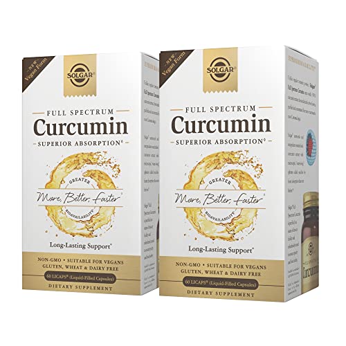 Solgar Full Spectrum Curcumin - 60 LiCaps, Pack of 2 - Superior A...
