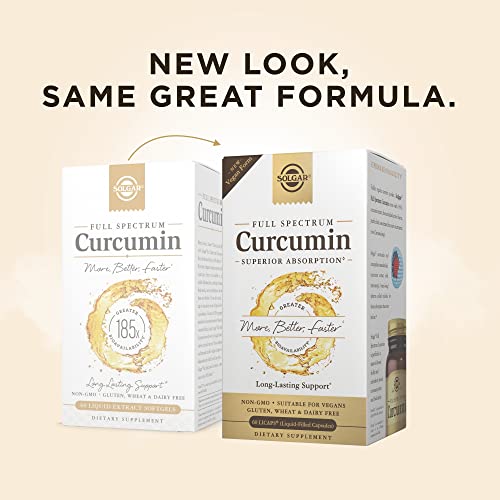 Solgar Full Spectrum Curcumin - 60 LiCaps, Pack of 3 - Superior A...